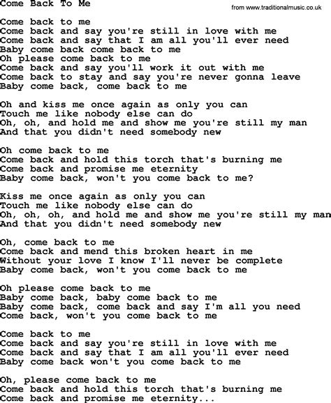 coming back to me lyrics